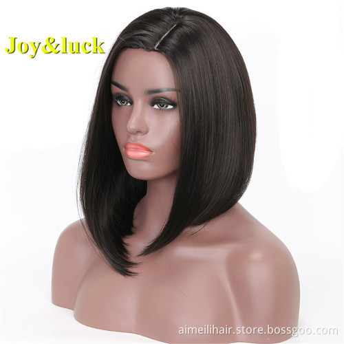 Bob Wig for Women Wholesale Prices Adjustable Band Party Ladies Hair Black Natural Straight Short Bob Cut Synthetic Hair Wigs